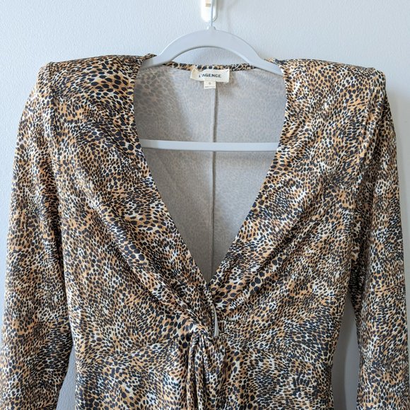 L'AGENCE Mariah Twist-Front Mini Dress - Picture 5 of 9